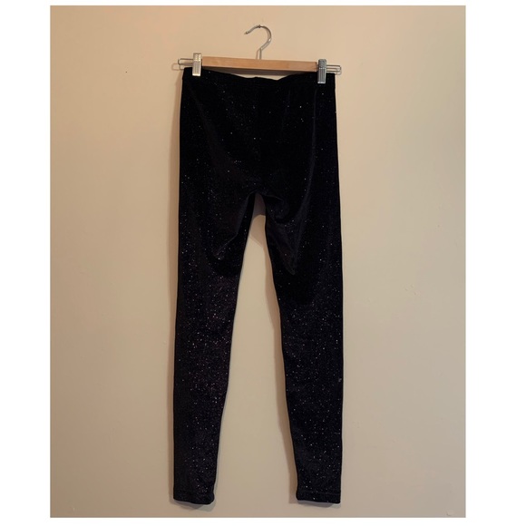 Black velvet, sparkly BDG leggings - Picture 3 of 4
